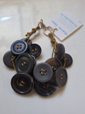 Brown Button Bracelet Sharon Dawn Grandmacore